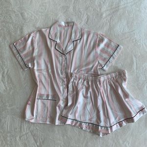 Satin Striped Pajama Set